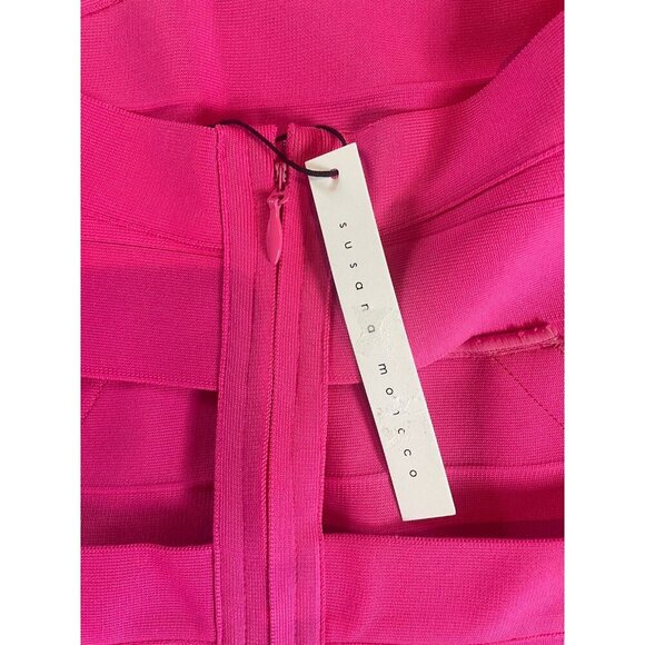 NWT Susana Monaco Women Bandage Tube Mini Dress Electric Pink Size Small - Picture 10 of 10